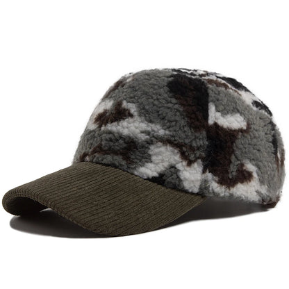 Corduroy Print Winter Baseball Cap
