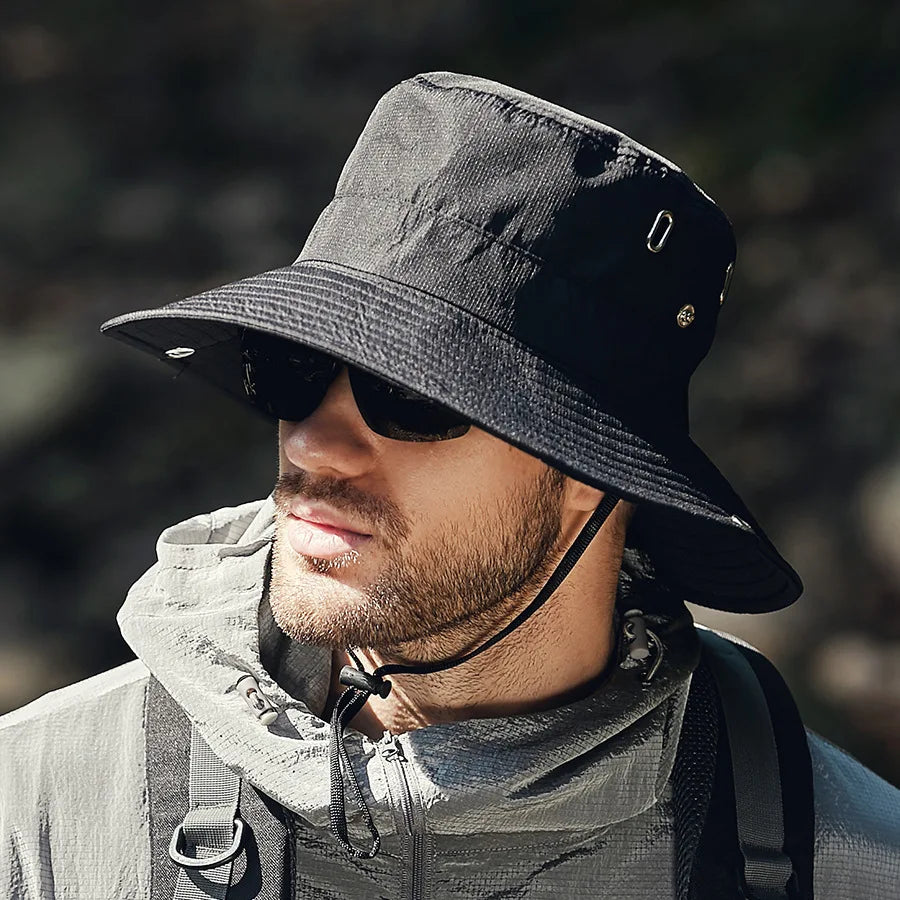 Wide Brim Waterproof Outdoor Fishing Bucket Hat