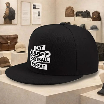 Eat Sleep Football Repeat Streetwear Snapback Cap