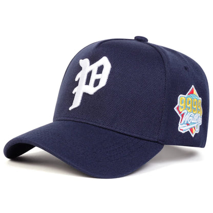 Unisex Gothic P Letter Embroidery Casual Baseball Cap