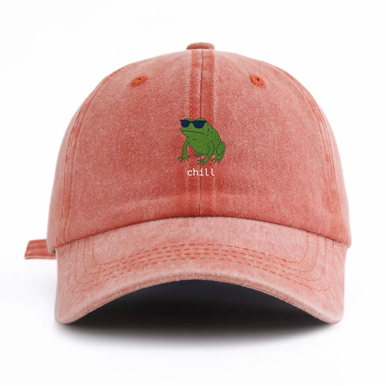 Chill Print Minimalist Retro Washed Baseball Cap