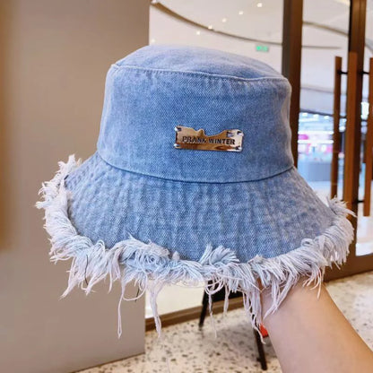 Korean Vintage Denim Bucket Hat