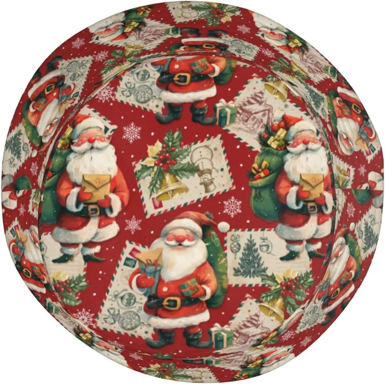 Retro Christmas Poster Print Bucket Hat