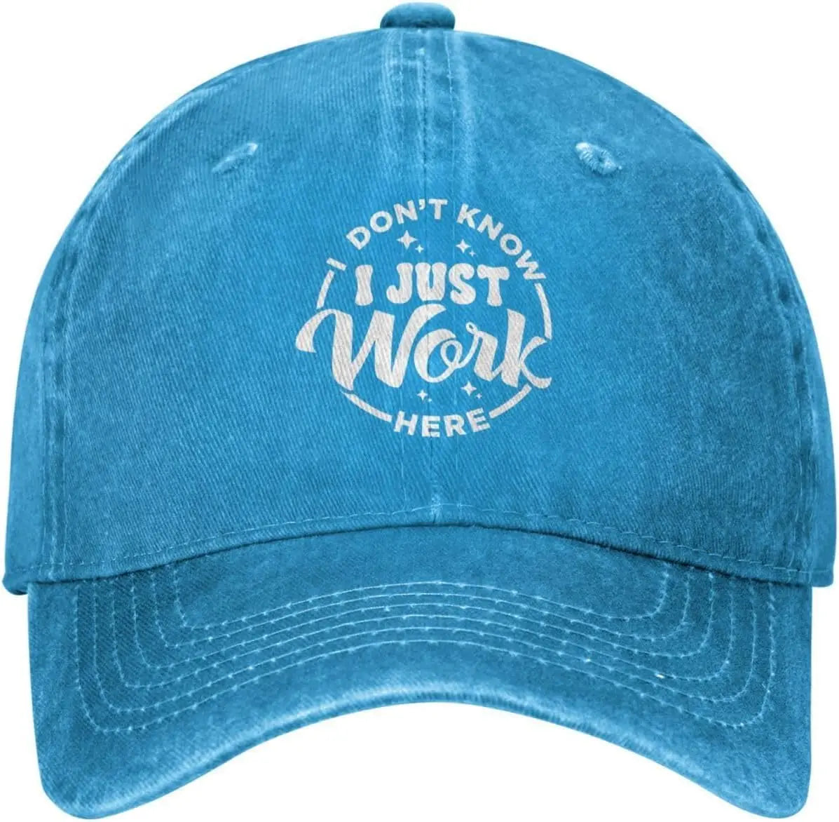 I Just Work Here Graphic Dad Hat Baseball Cap