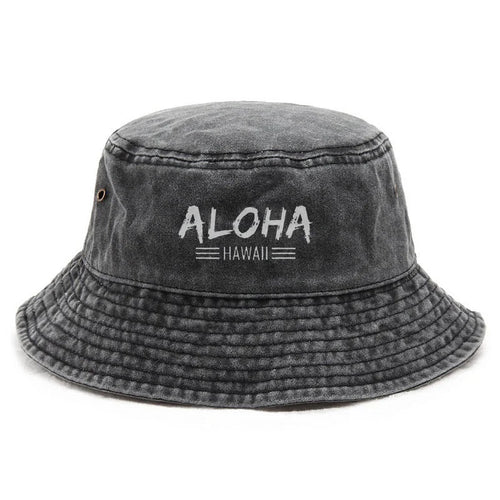 Vintage Washed Cotton Hawaiian Beach Bucket Hat