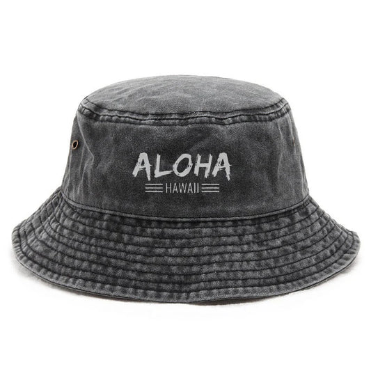 Vintage Washed Cotton Hawaiian Beach Bucket Hat