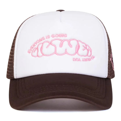 Fashion Letter Embroidery Mesh Unisex Baseball Cap