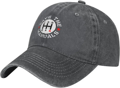 Save The Manuals 5 Speed Gear Shift Baseball Cap