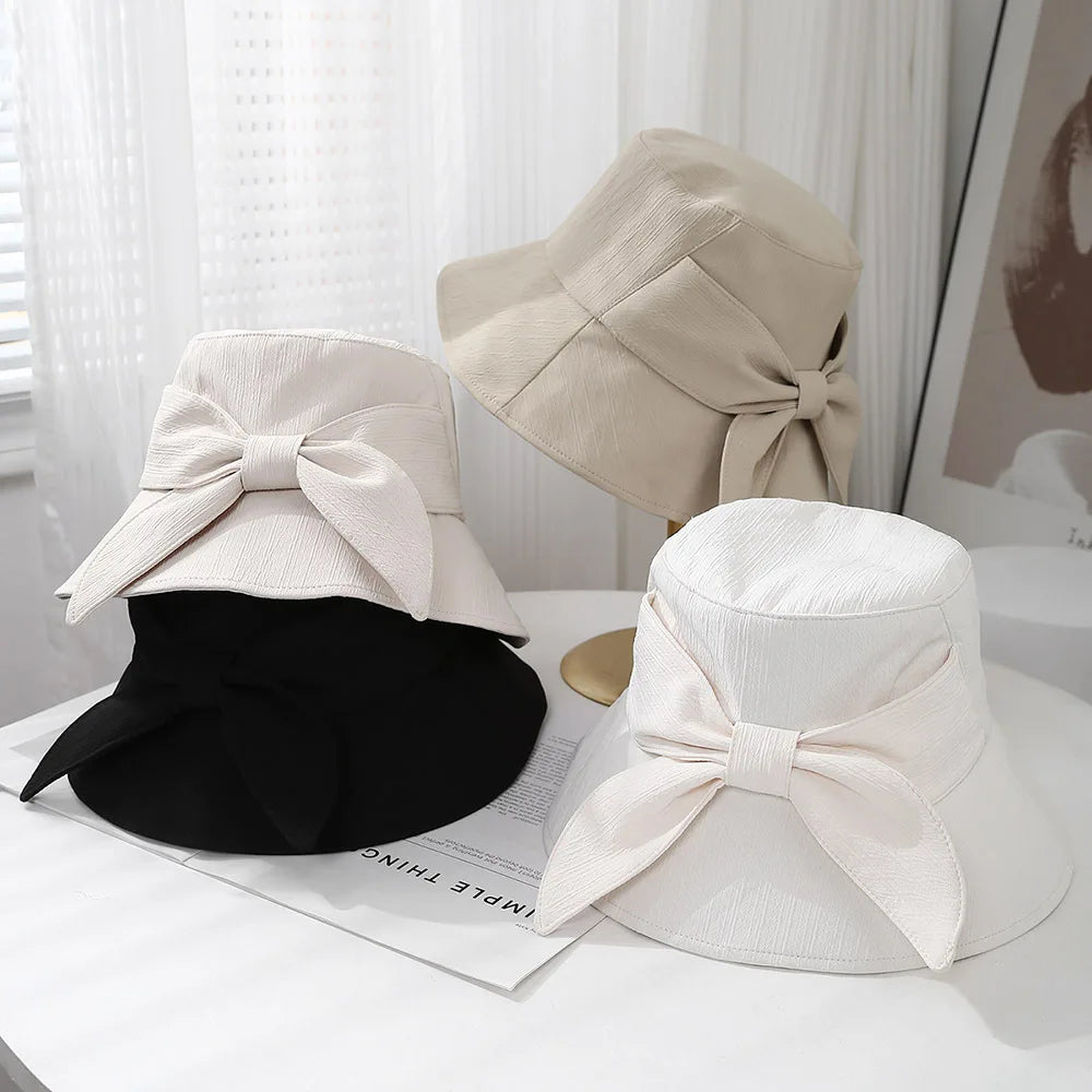 Women's Bowknot Fashion Bucket Hat