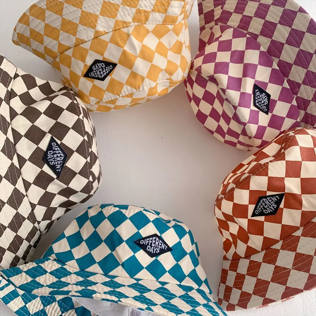 Checkerboard Plaid Kids Bucket Hat