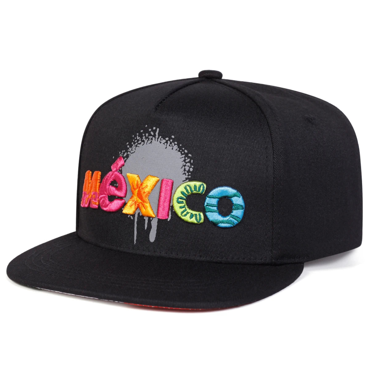 Mexico Letter Embroidery Snapback Cap