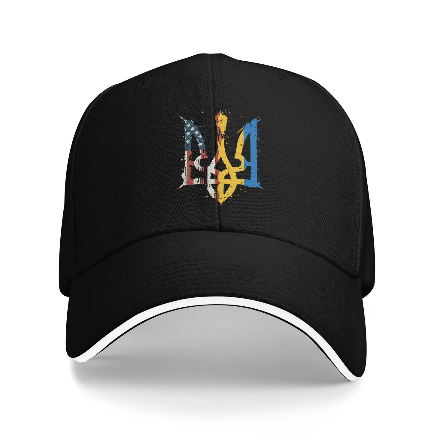 Ukraine Tryzub Flag Retro Hip Hop Baseball Cap