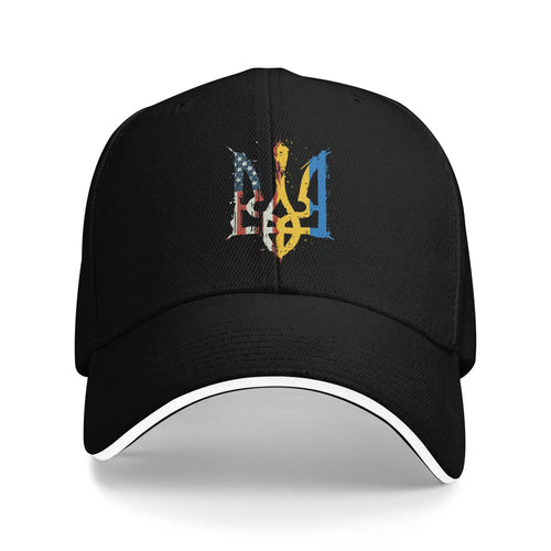 Ukraine Tryzub Flag Retro Hip Hop Baseball Cap