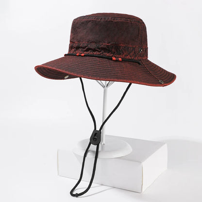 Wide Brim Adjustable Outdoor Bucket Hat