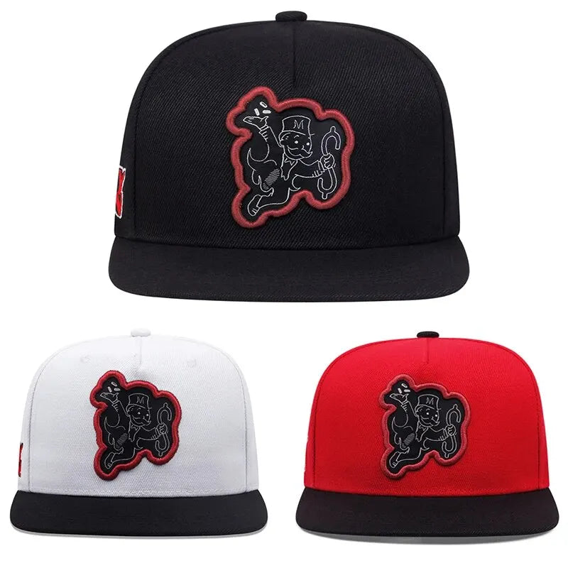 Character Embroidered Snapback Hip Hop Baseball Hat