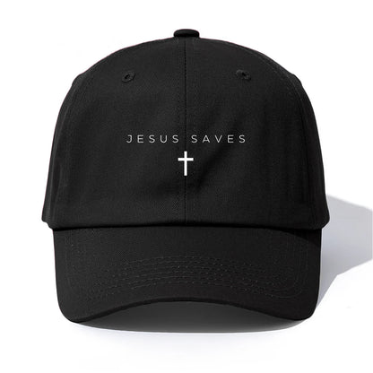 Jesus Saves Print Baseball Cap