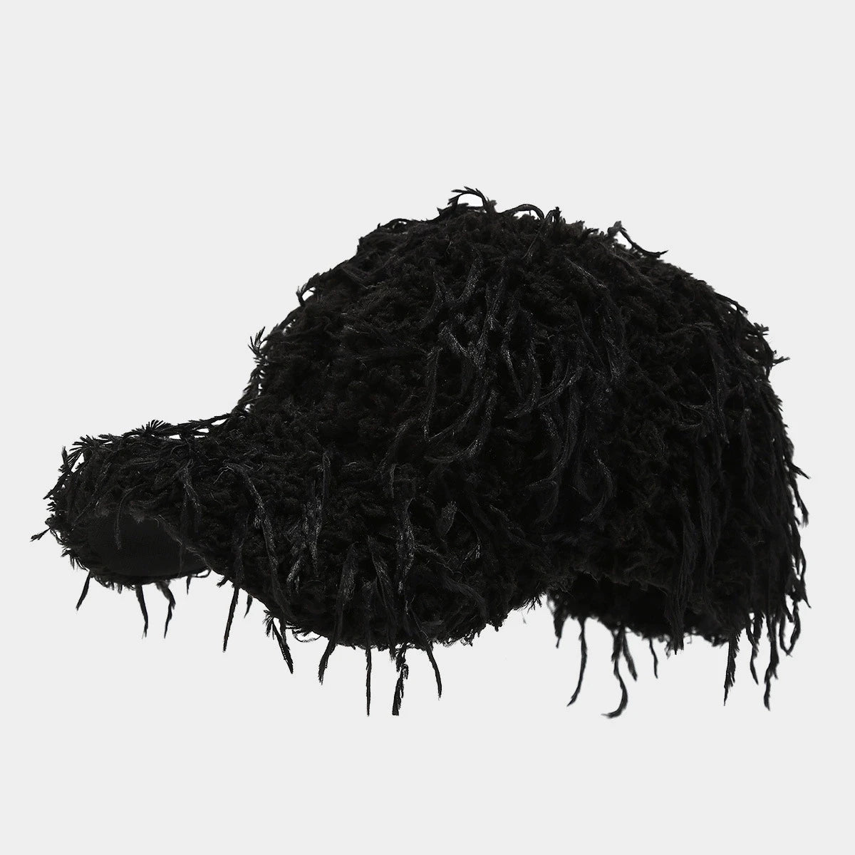 M Label Lamb Wool Baseball Cap
