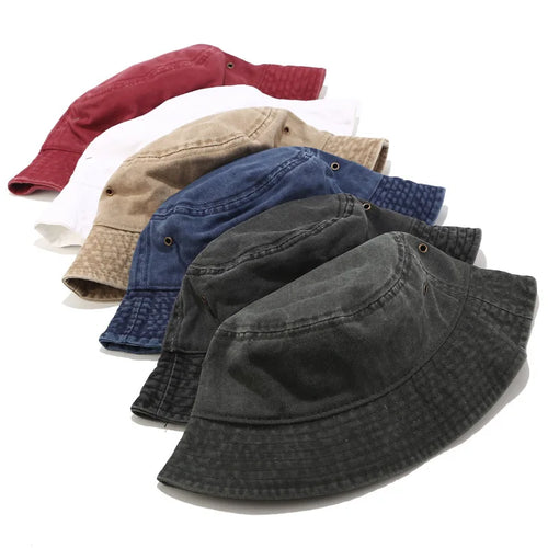 Vintage Washed Denim Bucket Hat