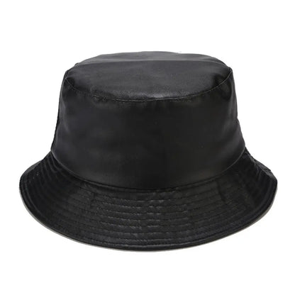 PU Leather Waterproof Bucket Hat Unisex