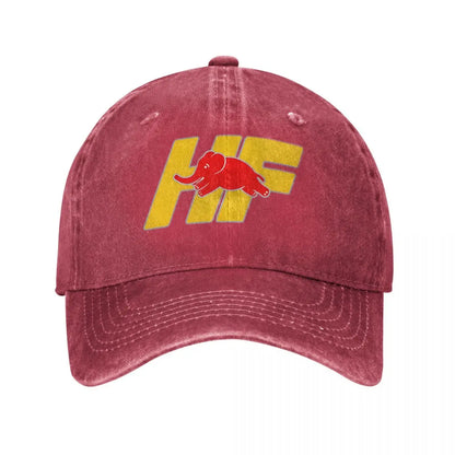 Lancia HF Elephant Distressed Denim Baseball Cap