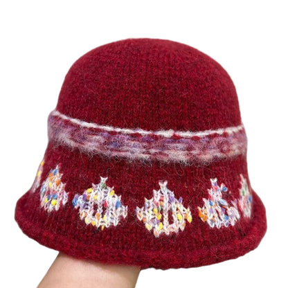 Jacquard Knitted Bucket Hat