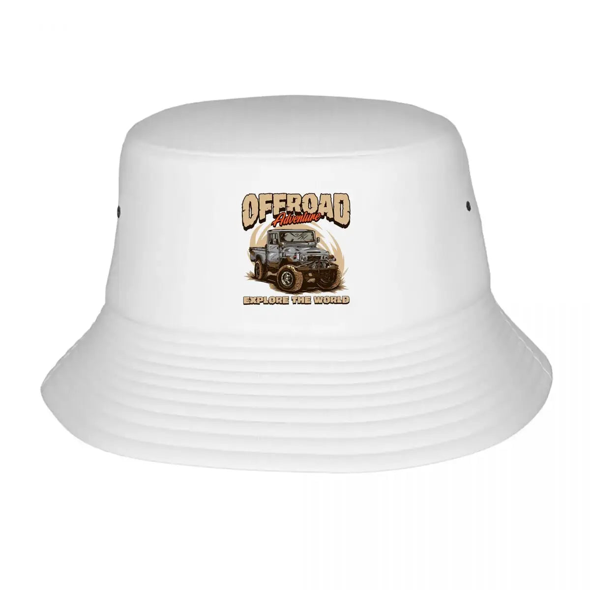 Mud Splattered Off Road Truck Adventure Bucket Hat