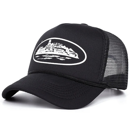 Letter Embroidery Mesh Baseball Cap