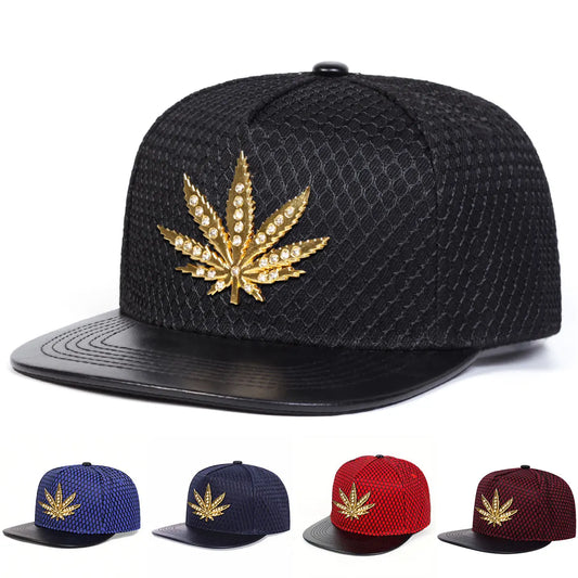 Diamond Hemp Leaf Baseball Cap