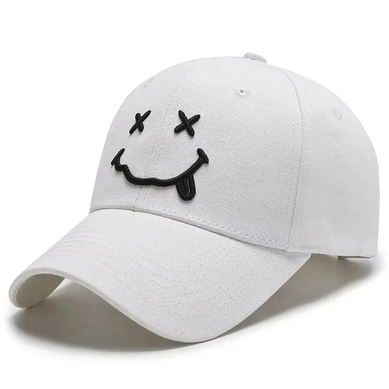 Unisex Smiling Face Embroidered Baseball Cap