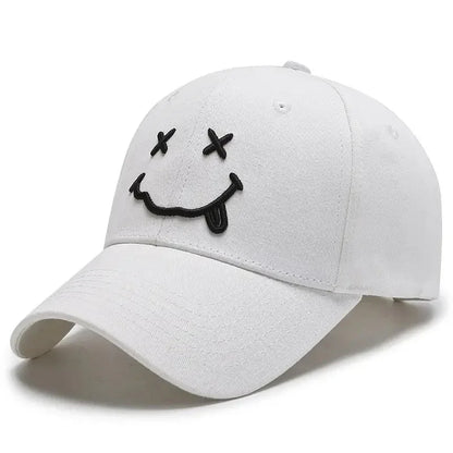 Unisex Smiling Face Embroidered Baseball Cap