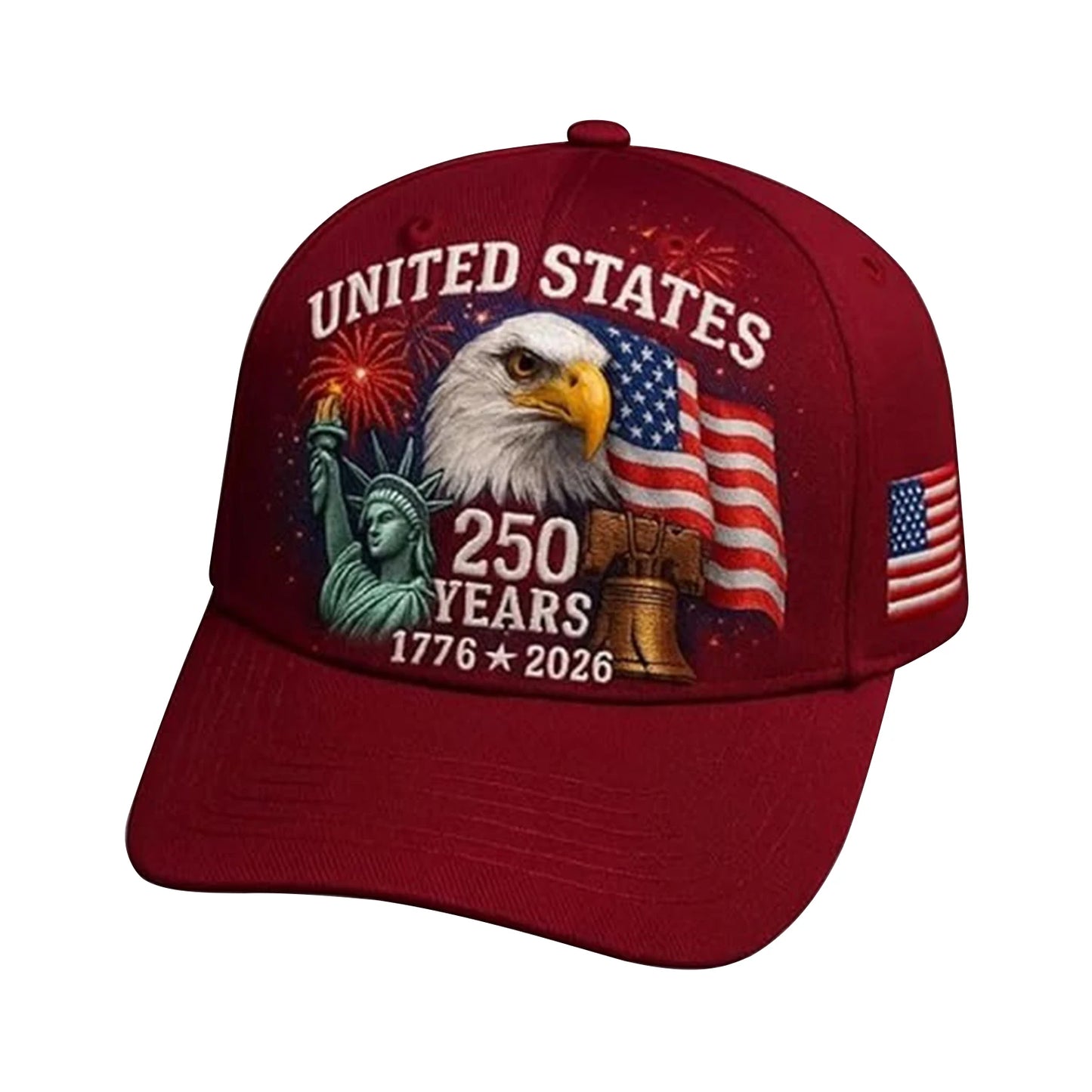 Vintage Eagle Patriotic 250th Anniversary Snapback Cap