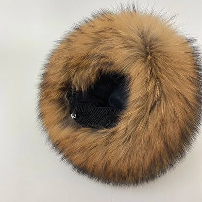 Fluffy Real Fur Winter Bucket Hat