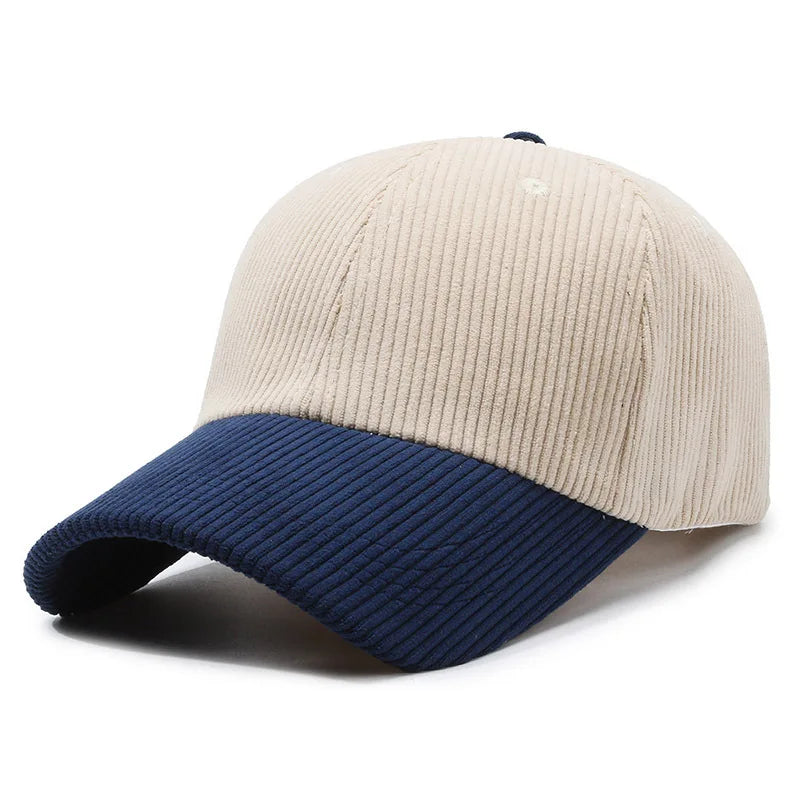 Unisex Corduroy “Wonder” Embroidered Snapback Cap