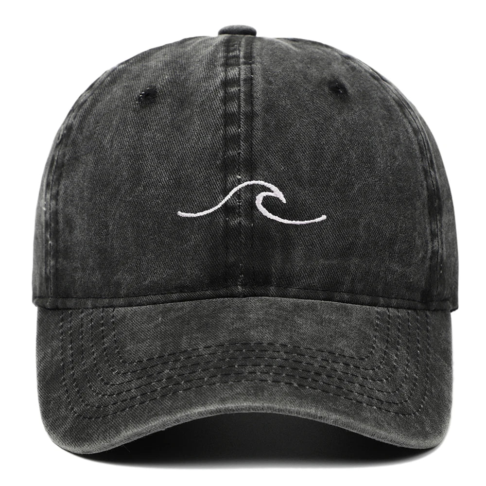 Wave Pattern Hip Hop Snapback Cap