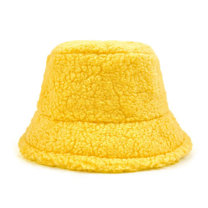 Harajuku Lamb Wool Bucket Hat