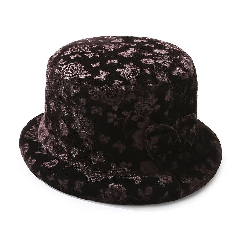 Elegant Floral Printed Bucket Hat