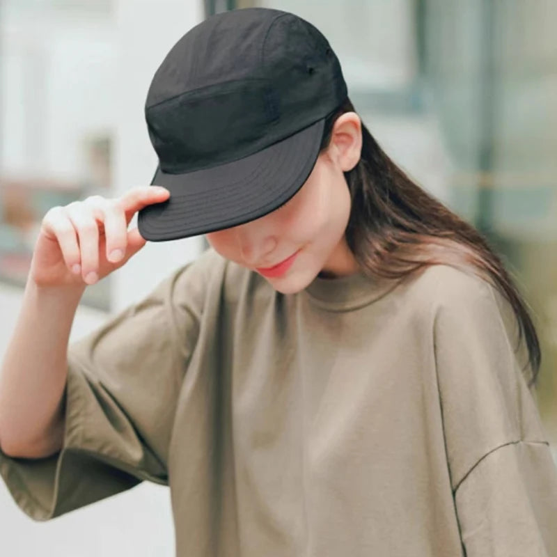 Quick Dry Solid Retro Snapback Cap