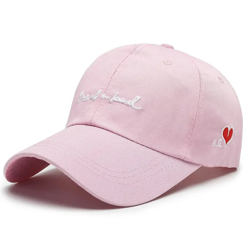 Love Embroidery Polyester Cotton Baseball Hat
