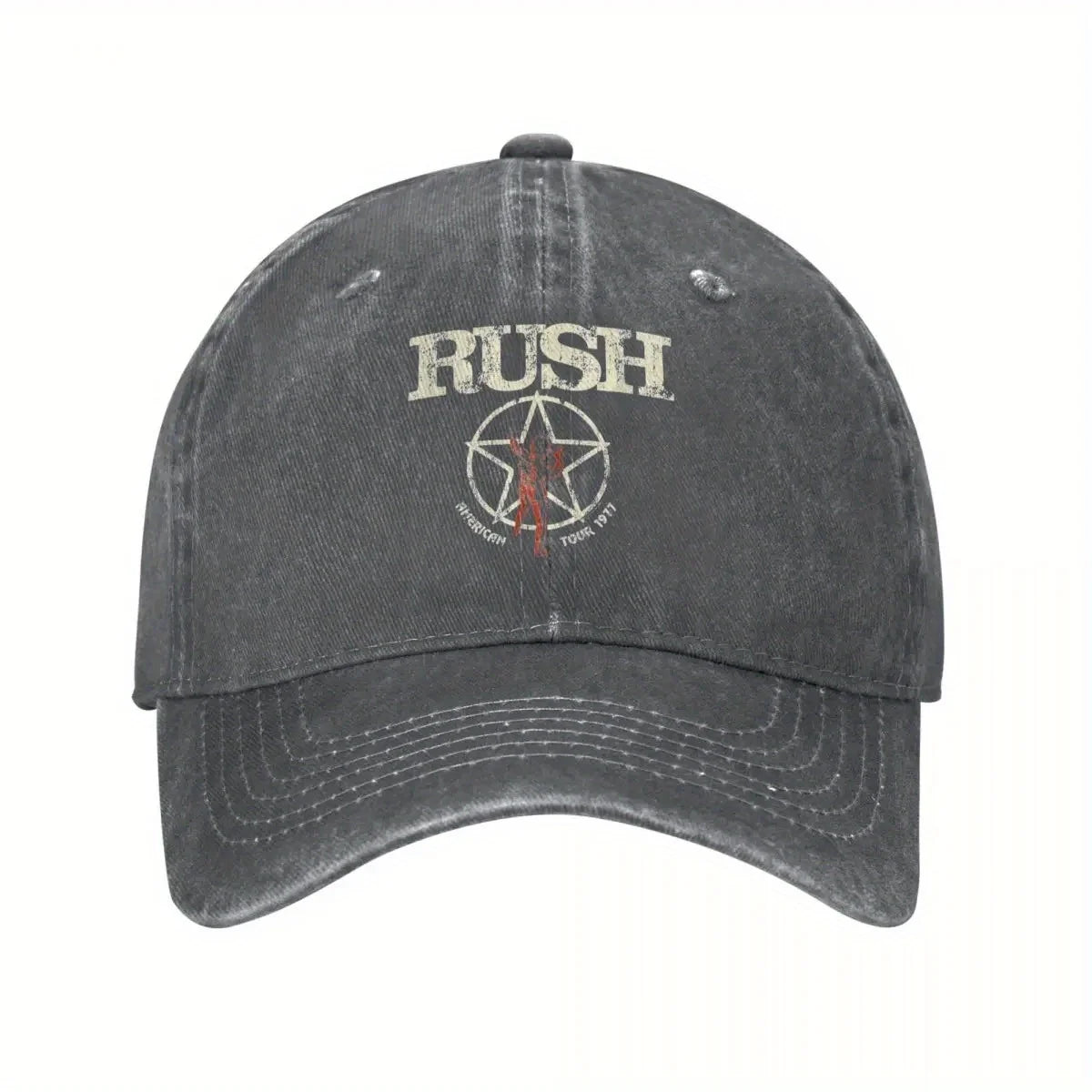 Rush Band Tattoo Style Washed Cotton Baseball Cap