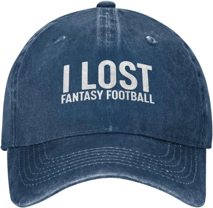 I Lost Fantasy Football Washed Denim Baseball Cap