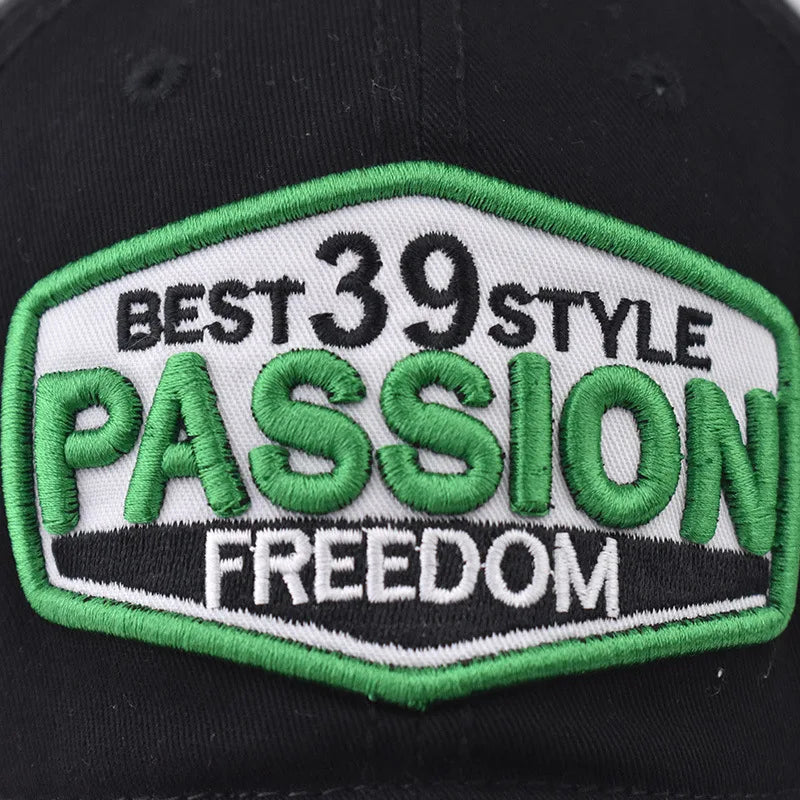 Unisex Cotton Washed Vintage Letter Baseball Cap