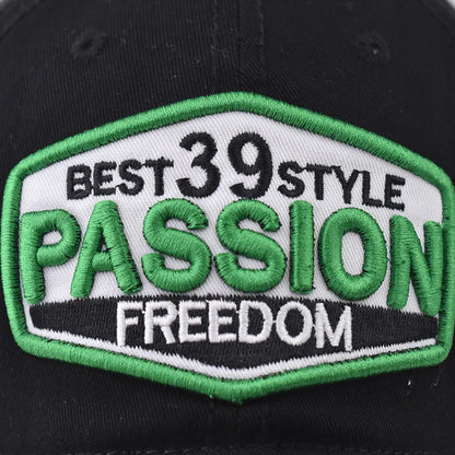 Unisex Cotton Washed Vintage Letter Baseball Cap