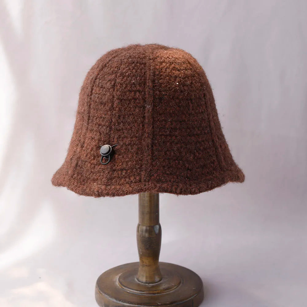 Wool Knitted Winter Bucket Hat