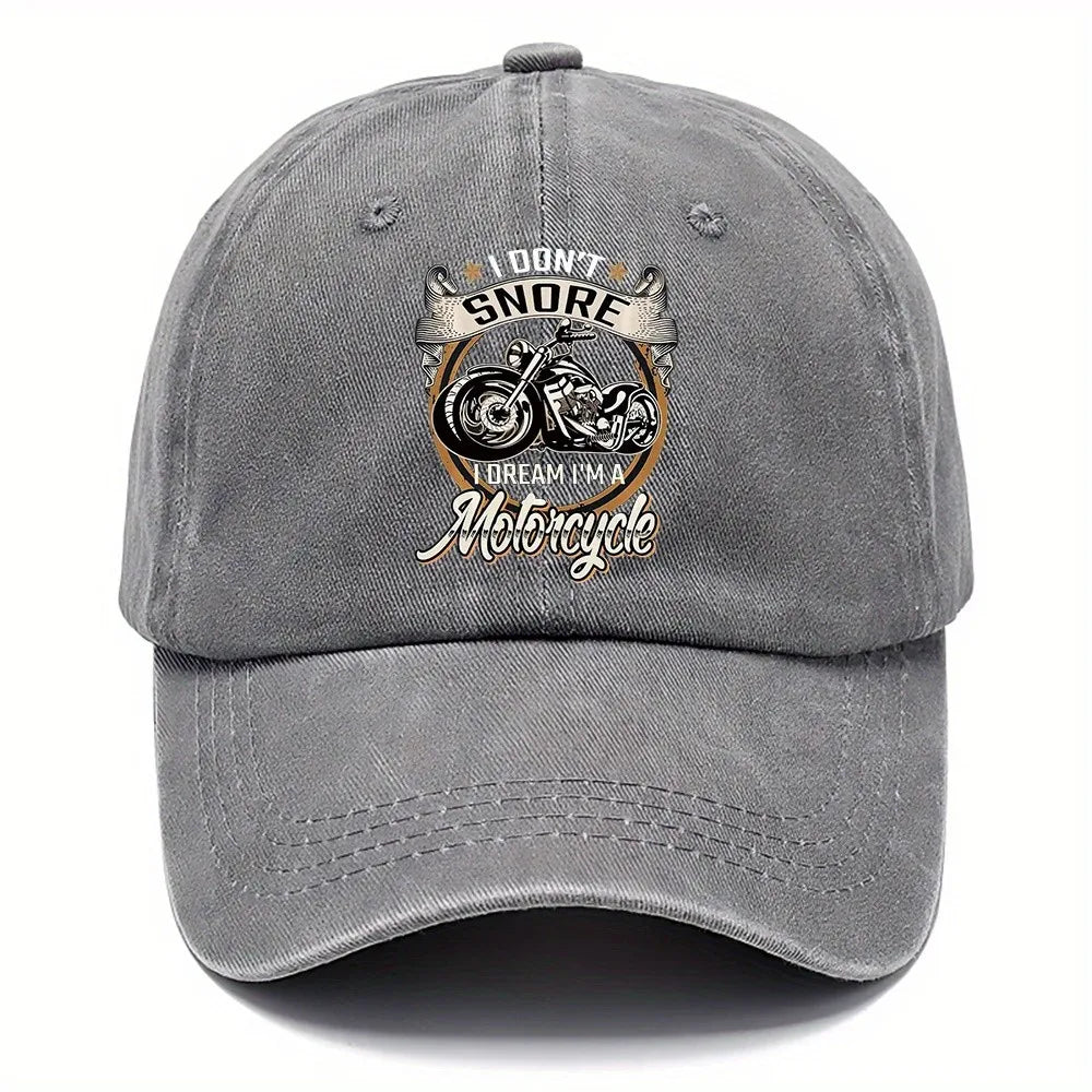 Motorcycle Dream Biker Distressed Cotton Baseball Cap