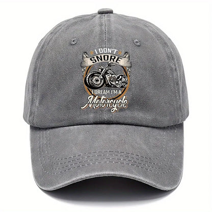 Motorcycle Dream Biker Distressed Cotton Baseball Cap