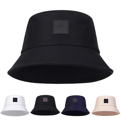 Unisex New York Leather Label Personality Bucket Hats