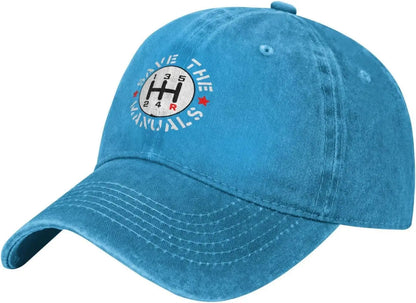 Save The Manuals 5 Speed Gear Shift Baseball Cap