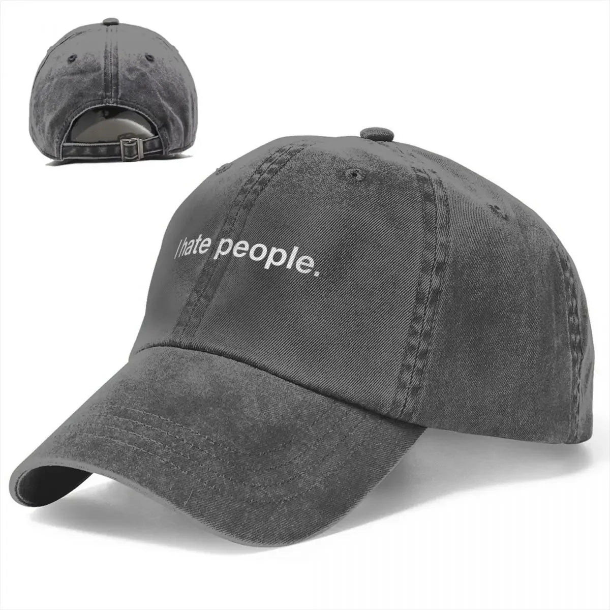 Vintage I Hate People Cotton Baseball Cap