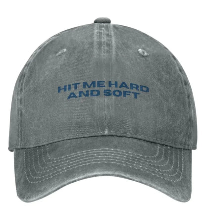 Billie Hit Me Hard Soft Distressed Baseball Cap