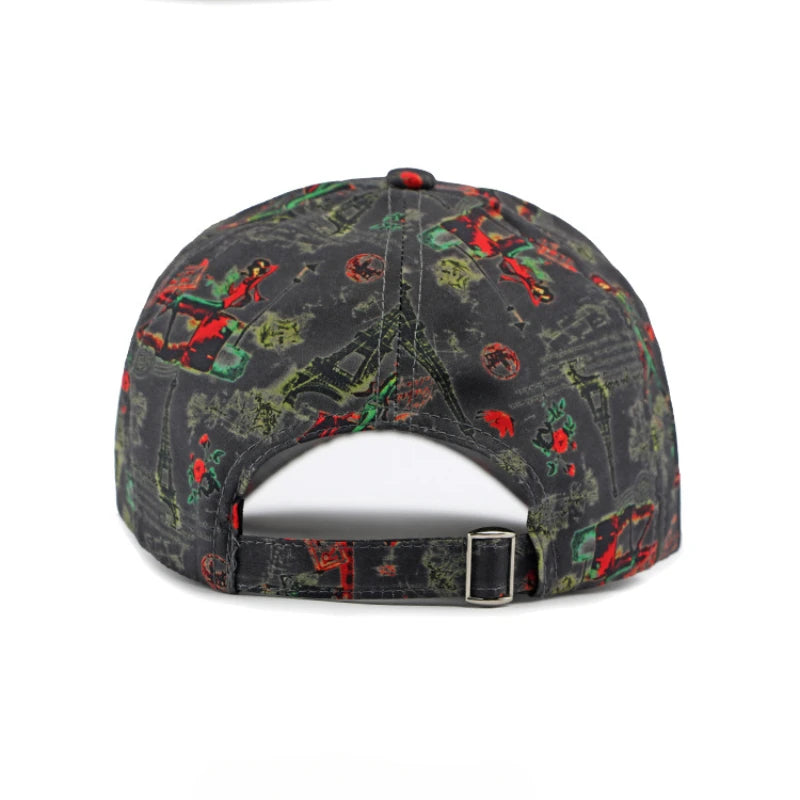 Spring Korean Printed Sunscreen Hard Cap Baseball Cap